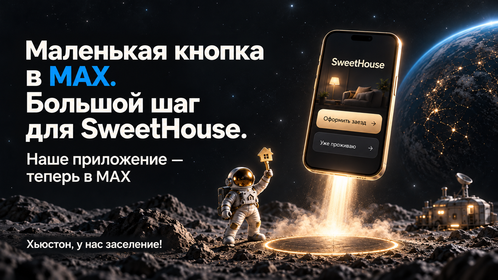 Маленькая кнопка в MAX. Большой шаг для SweetHouse. Наше приложение теперь в MAX